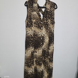Chic Leopard Print Maxi Dress
